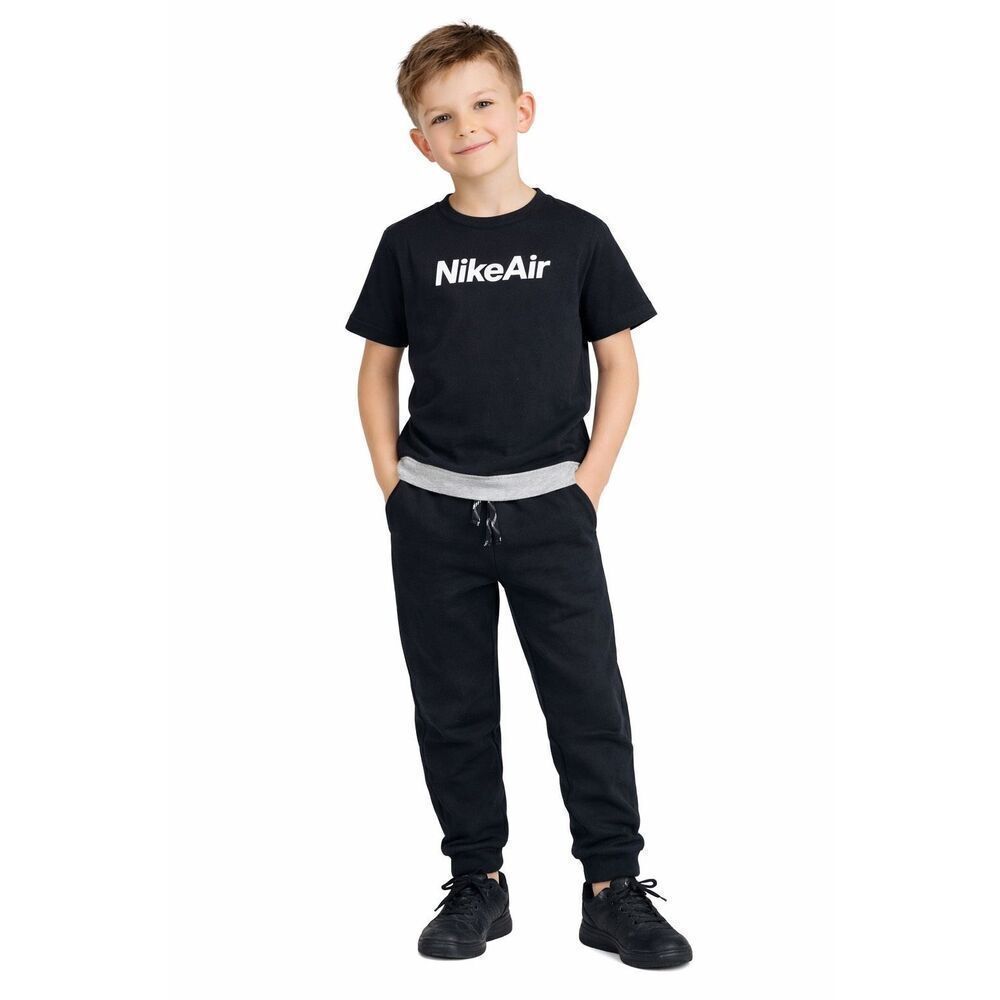 Cat & Jack Boys Black Jogger Pants Small 6/7 Pull On Drawstring Sweatpants